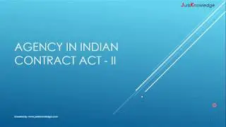 Agency - Contract Act