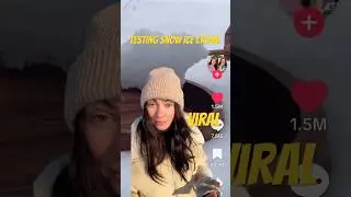 Проверяю, действительно ли можно сделать мороженое из снега 👀❄️