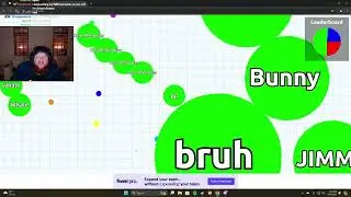 CaseOh Dominates the Lobby in Agar.io with Green Team.