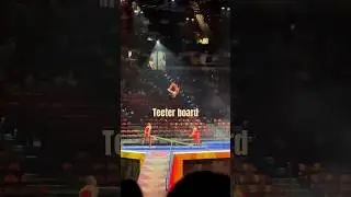 Tic Tac Trio flips, aerial stunts on  #Teeterboard #tricks #adrenaline #acrobats #ringling #circus