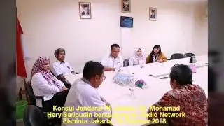 Konjen RI Jeddah wawancara dg Elshinta Jakarta 2018