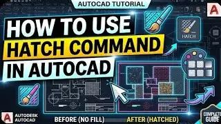 how to use hatch command in AutoCAD #autocadcivil3d