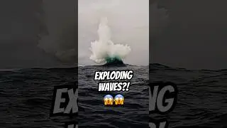 This mysterious wave literally explodes 🌊🤯 #bigwaves #surfing