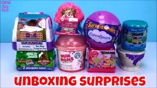 Toy Surprises Review Num Noms 5 Care Bears Surprizamals Doc McStuffins MLP Animal Jam Fun Kids Toys