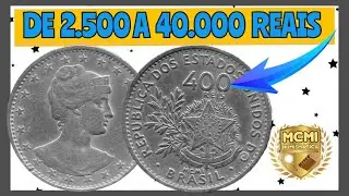 MOEDA MCMI de 400 RÉIS ano 1901! Veja seus valores absurdamente altos!!!