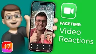 Забавные реакции в FaceTime с помощью жестов рук в iOS 17