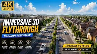 Immersive 4K Ultra HD | Modern Township 3D Flythrough | Realistic Architectural Visualization