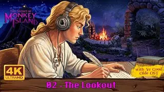 The Secret of Monkey Island | 4K AI Remake - Relaxing Video Game Vintage Music - 02 - The Lookout