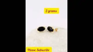 #lightweight gold black beads ear rings designs with weight. please Subscribe @puttadibomma1937