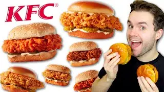 I tried KFC's 6 Chicken Sandwiches! - Full Menu Fast Food Review