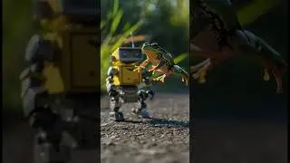 Robot and frog communication