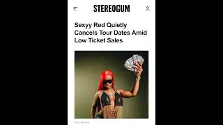SEXY Red NOT selling TICKETS | Artist ONLY make MONEY from TOURING | NO MONEY in the music BUSINESS
