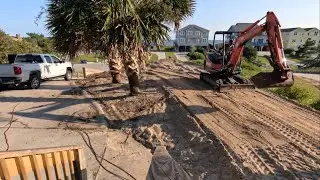 Yard Regrade! Removing berm and old wall for a lot more yard space!