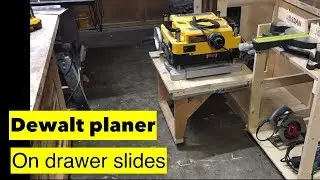 Miter saw station with slide out planer