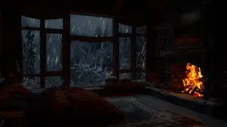 Relax, Soothe, Sleep Better with the Sound of a Fire in the Cold Winter
