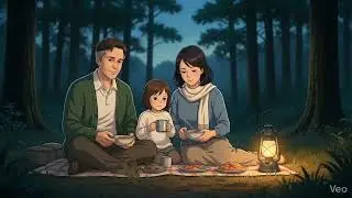  A Quiet Family Camp Evening ⛺ Sharing Simple Food as Light Fades