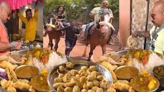 Bodybuilder ne bhindi aalumatar rice veg khana family ke sath badhiya Sa resort mein pahlibar khaya✅