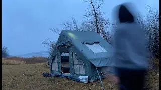 Asmr | camping in the rain  we made coal milk tea and ramen 在湖边露营自制木炭