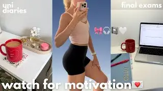 motivation for study + productivity 💌 UNI DIARIES EXAM WEEK * running, cozy vibes, healthy habits
