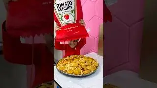 How to eat FRIES with KETCHUP properly?😅❤️🍟 #shorts