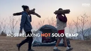 Relaxing NOT SOLO Overnight Camping in Mountain Top | INDIAN CAMPING ASMR [ cosy shelter, campfire]