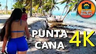 🌴 Punta Cana Beach Walk – 4K POV with Ocean Sounds | No Talking, Just Waves