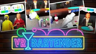 VR BARTENDER | PREVIEW PURE VR GAMEPLAY MECHANICS | META QUEST | SILENT PLAYER | NO COMMENTING
