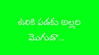 Uliki padaku allari moguda | Green Screen | Telangana Manadi