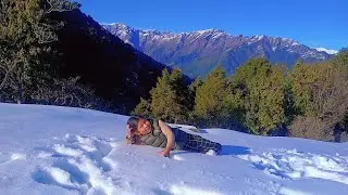 Joyful Life of Snow-Covered Mountains in Remote Village, Nepal 