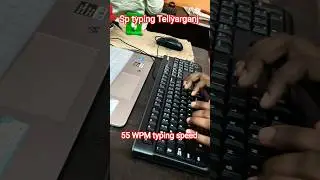 55 WPM typing speed Typing | Sunil Patel |Typing Institute Teliyarganj | #typing #shorthand #short