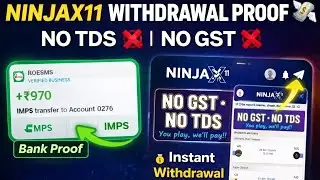 Ninjax11 Fantasy App Withdrawal Proof 💸 | No TDS ❌ No GST ❌ 100% Real