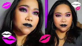 #purple Eye Makeup Look + #blacklipstick