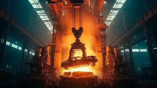 The Mega Machine That EATS Old Cars and SPITS OUT Railway Tracks! (Satisfying Process)