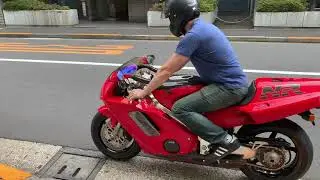 NR750 on the street in Tokyo