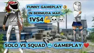 FREE FIRE FUNNY 🤣 VIDEO IN BERMUDA SOLO VS SQUAD BR RANK 🔴 GAMEPLAY  #freefire #gaming #viralvideo 