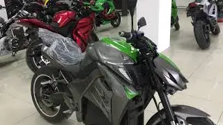 Электромотоцикл Z1000 (серый матовый - зеленый глянец). Мини ревью.