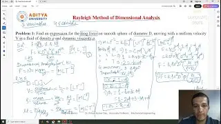 Lecture 148 #Rayleigh #Method of #Dimensional #Analysis 4 #Variables  in #Fluid #Mechanics
