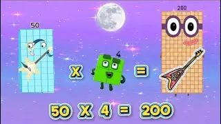 NUMBERBLOCKS 50 TIMES TABLE | LEARN TO COUNT BIG NUMBER MULTIPLICATION | hello george