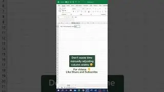 don't waste your time column adjusting manually | excel spreadsheet trick #excel #tricks #shorts #yt