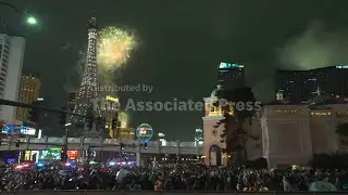 Las Vegas welcomes new year with spectacular fireworks show