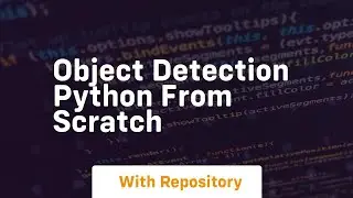 object detection python from scratch