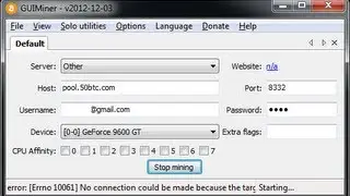 Bitcoin miner error 10061