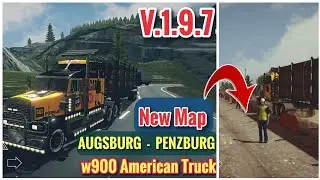🚫Dangerous route!! Off-road || Universal truck simulator || New map Update.[ W900 8&times;4]&bull;