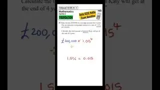 GCSE Maths Foundation - Daily Exam Question - Day 42 (Compound Interest)
