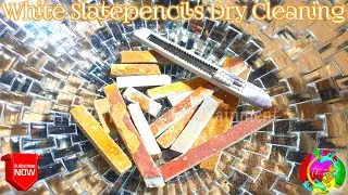 White Slate Pencils Dry Cleaning Video | Very Satisfying Cleaning Asmr | #cleanslate #diy #slate