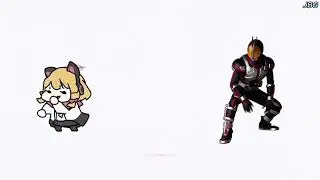 OMG , It's Kamen Rider Faiz DESU!!