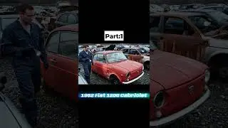 Restoring a 1962 Fiat 1200 Cabriolet | ASMR Full Rebuild from Rust to Gloss| #asmr #shorts part1