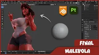 [FINAL - Texturing] Timelapse - Malevola Character Modelling - Blender Study #art #educationalshorts