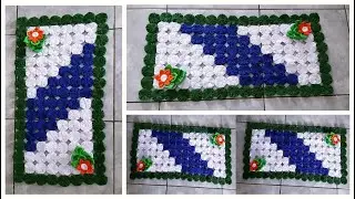 LINDO TAPETE  PARA QUARTO FEITO COM FUXICOS