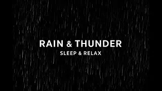 Deep Rain & Distant Thunder for Sleep 🌧️⚡ | Dark Night Ambience | Nightfall Sounds